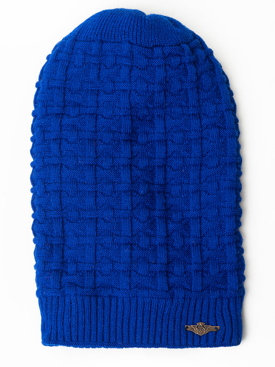 Amoldo unisex Soft and Warm Blue Winter Woolen Long Beanie cap