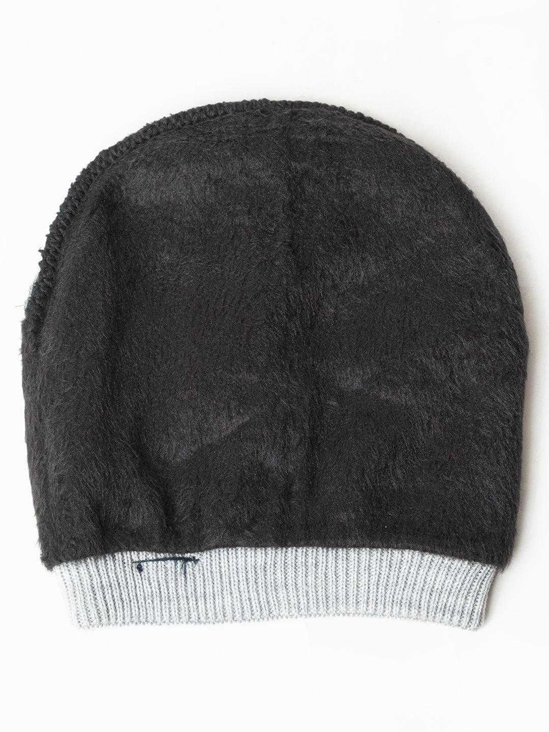 Unisex Woolen Fur Lining Beanie Cap- Navy | Amoldo