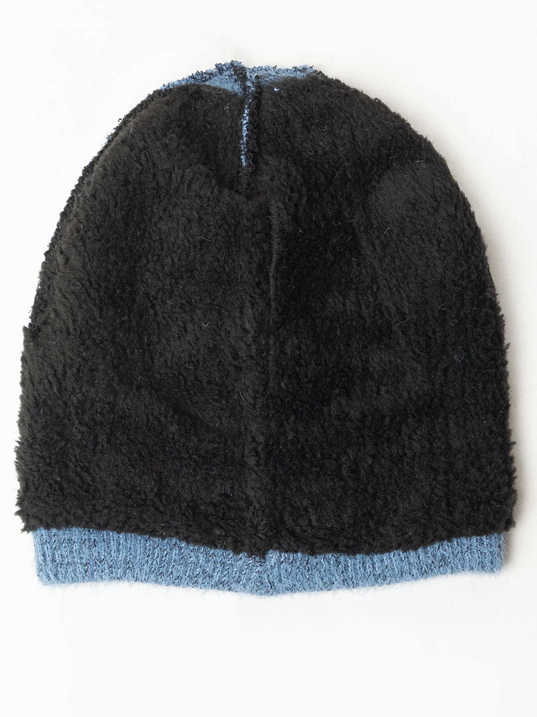 Amoldo unisex Soft and Warm Blue Winter Woolen Skull Beanie cap with Fur Lining (Chess Design)