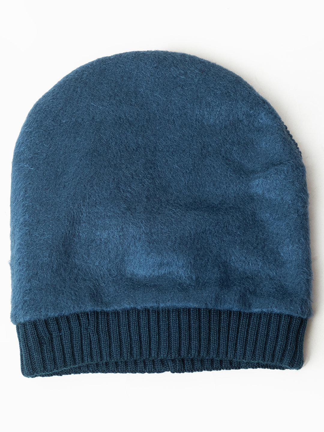 Amoldo unisex Soft and Warm Blue Winter Woolen Skull Beanie cap with Fur Lining (Box Design)