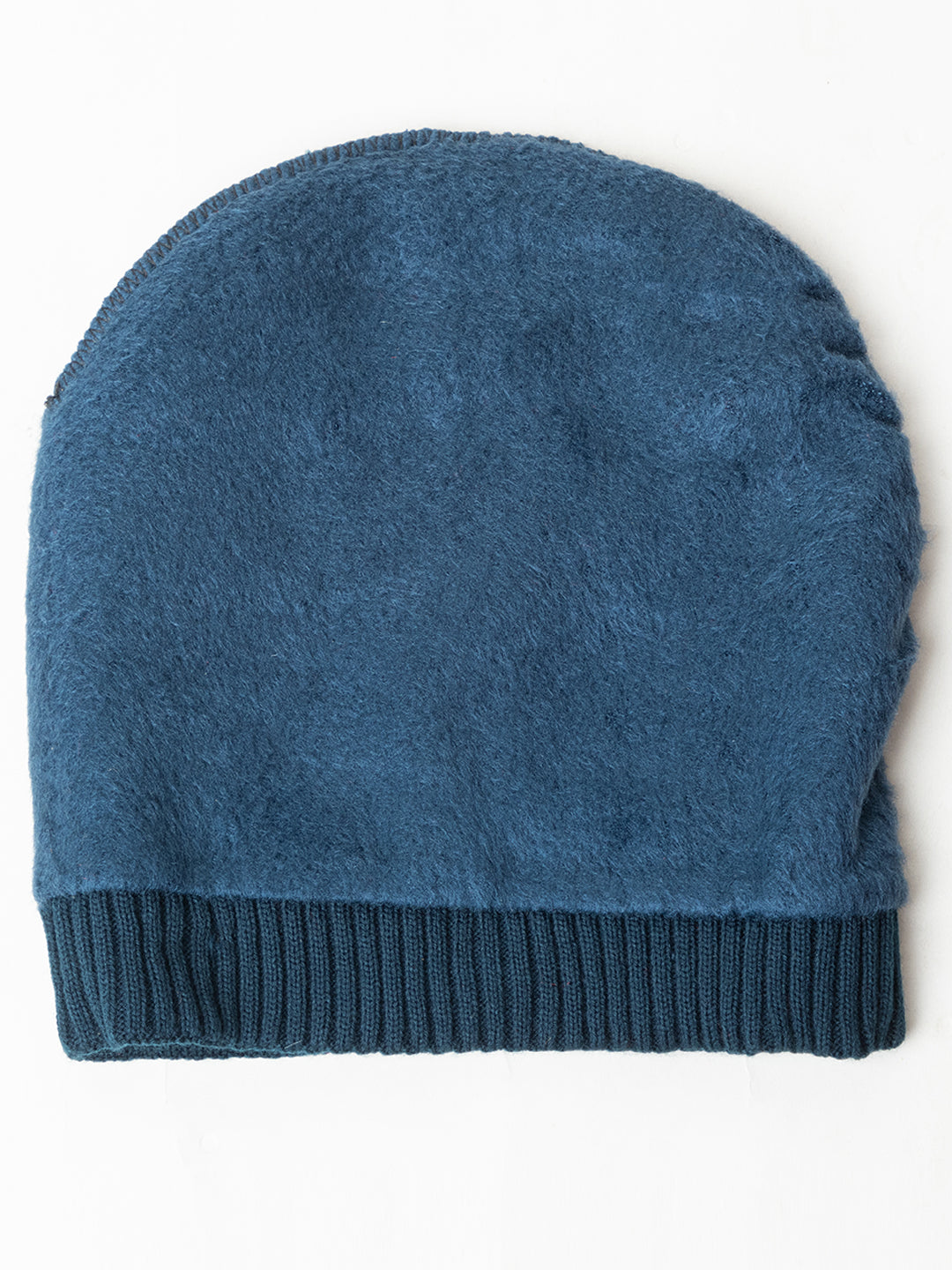 Unisex Winter Woolen Zig-zag Beanie cap- Navy