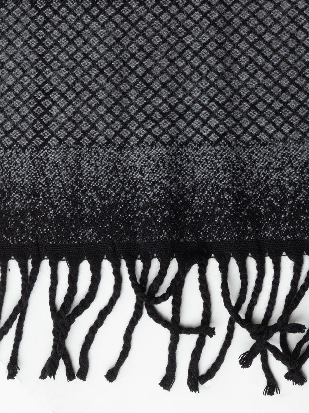 Woolen Sketch Design Muffler- Black | Amoldo