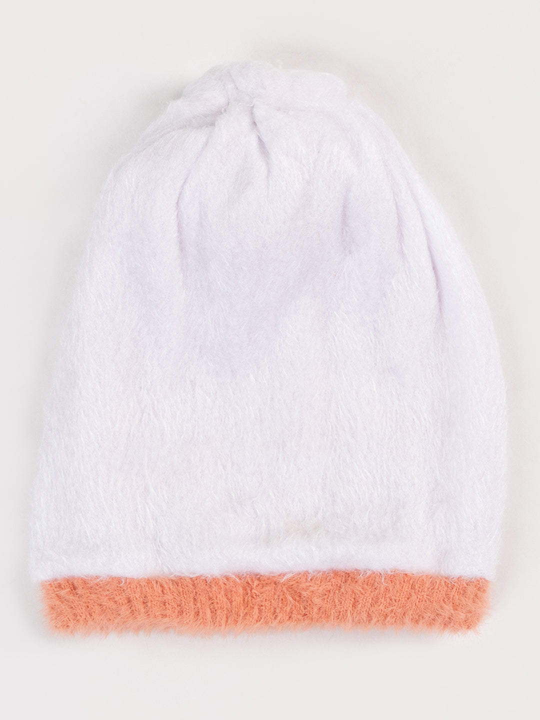 Woolen Pocket Muffler Cap for Women- Peach | AMOLDO