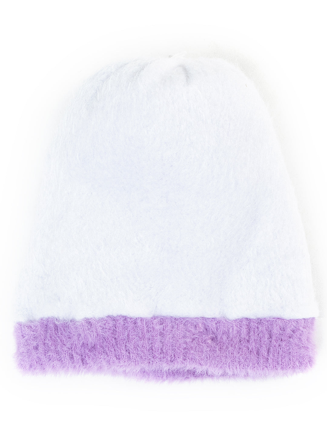 Woolen Pocket Muffler Cap for Women- Purple | AMOLDO