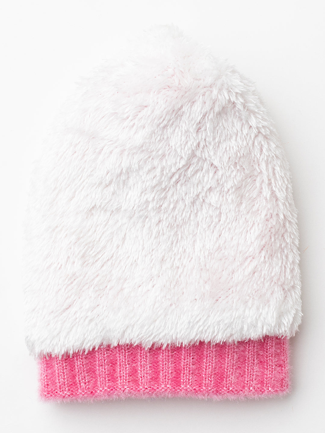 Woolen Kid's Pom Pom cap- Pink |Amoldo