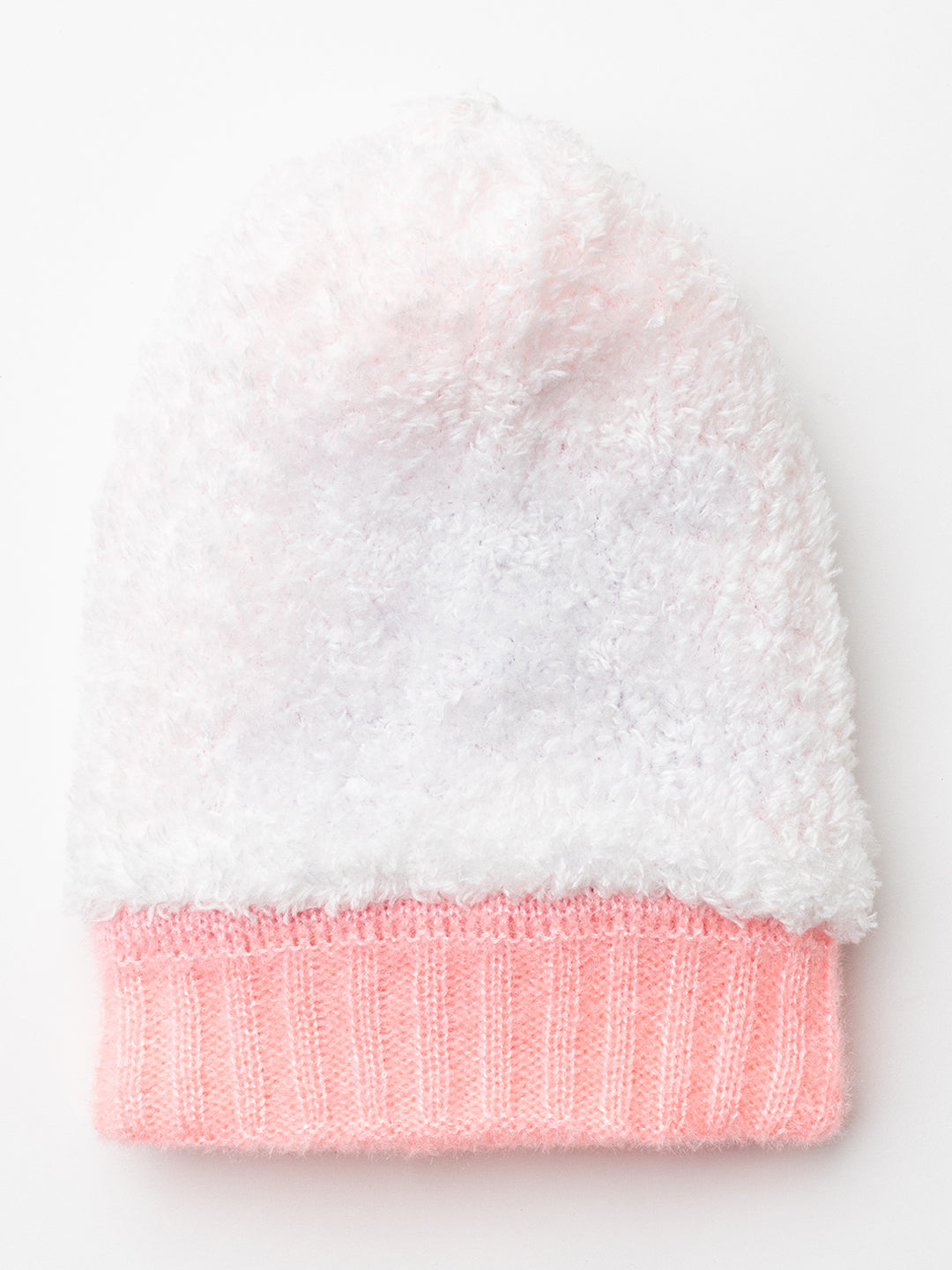 Woolen Kid's Pom Pom cap- Light Pink |Amoldo