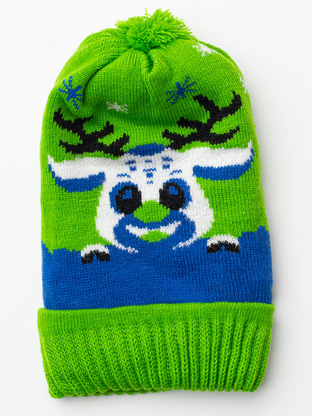 Woolen Kid's Beanie cap- Green |Amoldo
