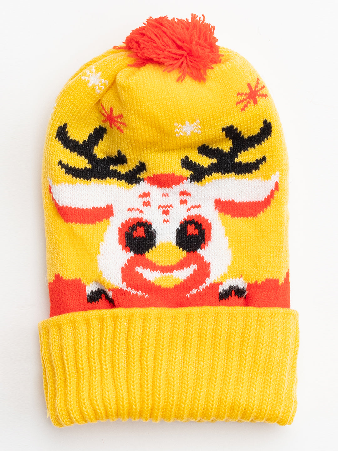 Woolen Kid's Beanie cap- Yellow |Amoldo