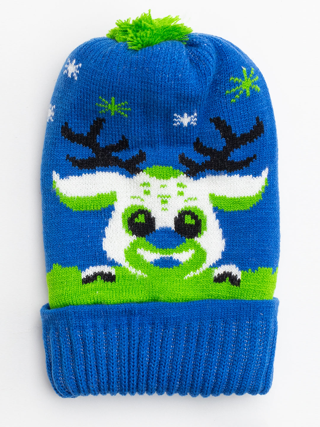 Woolen Kid's Beanie cap- Blue |Amoldo