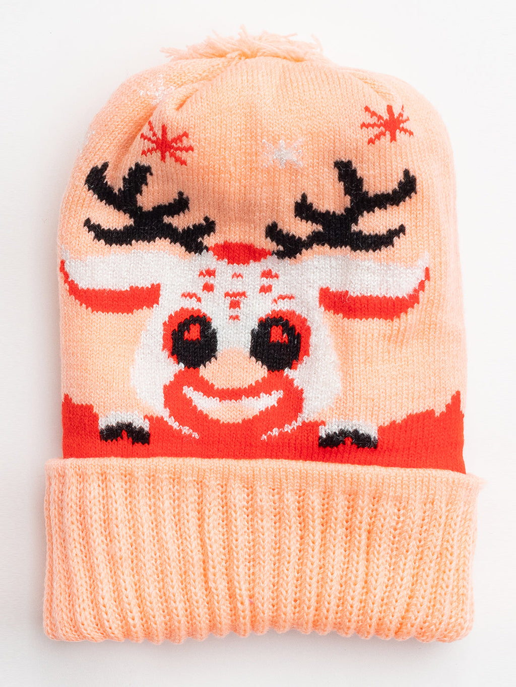 Woolen Kid's Beanie cap- Pink |Amoldo