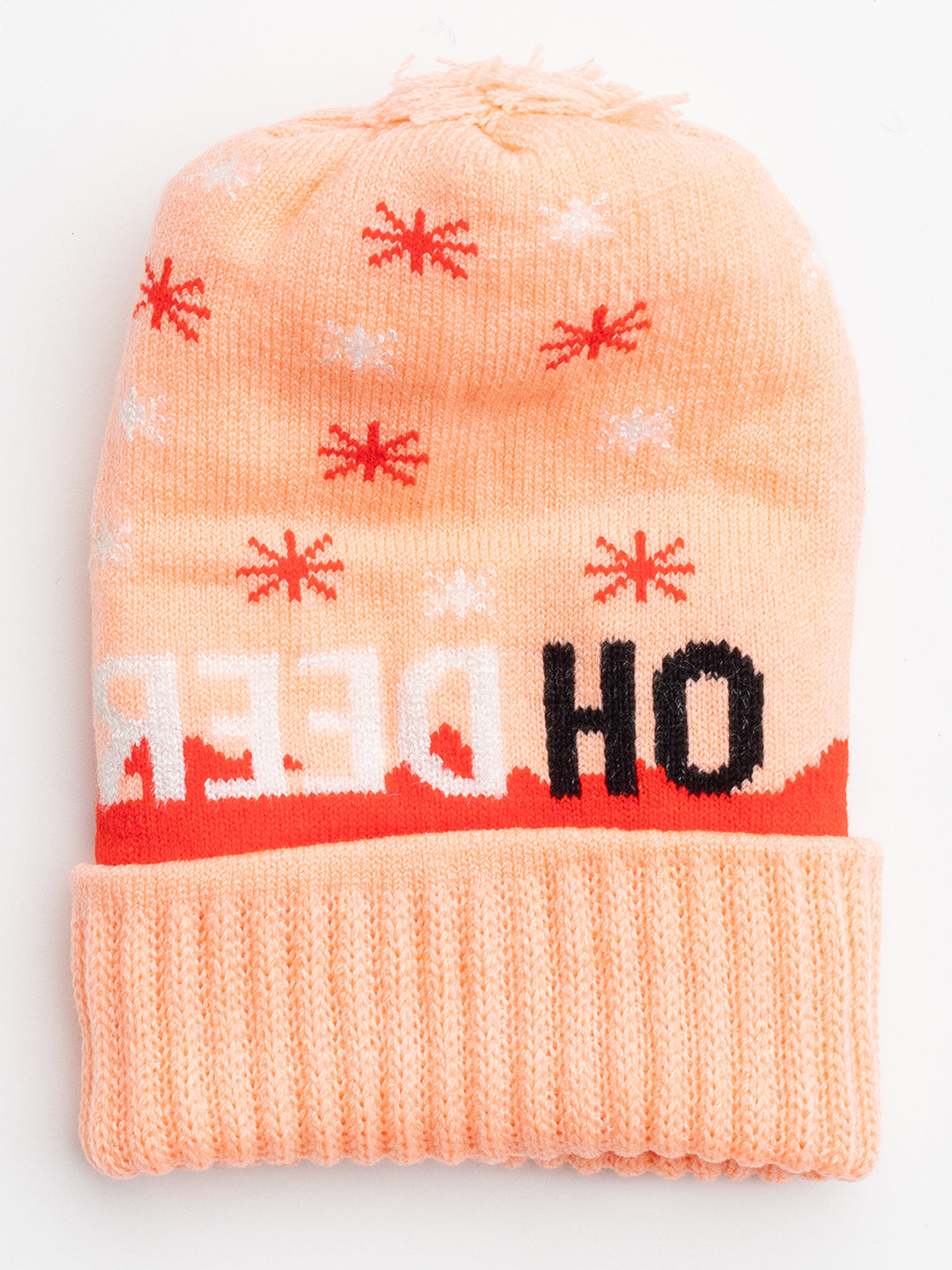 Woolen Kid's Beanie cap- Pink |Amoldo