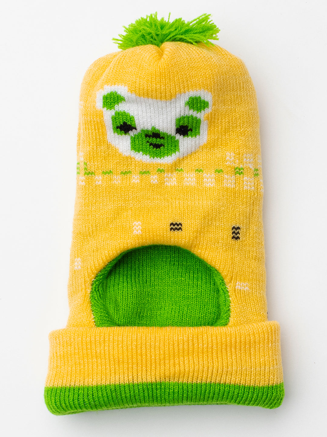 Woolen Kid's Monkey cap- Yellow |Amoldo