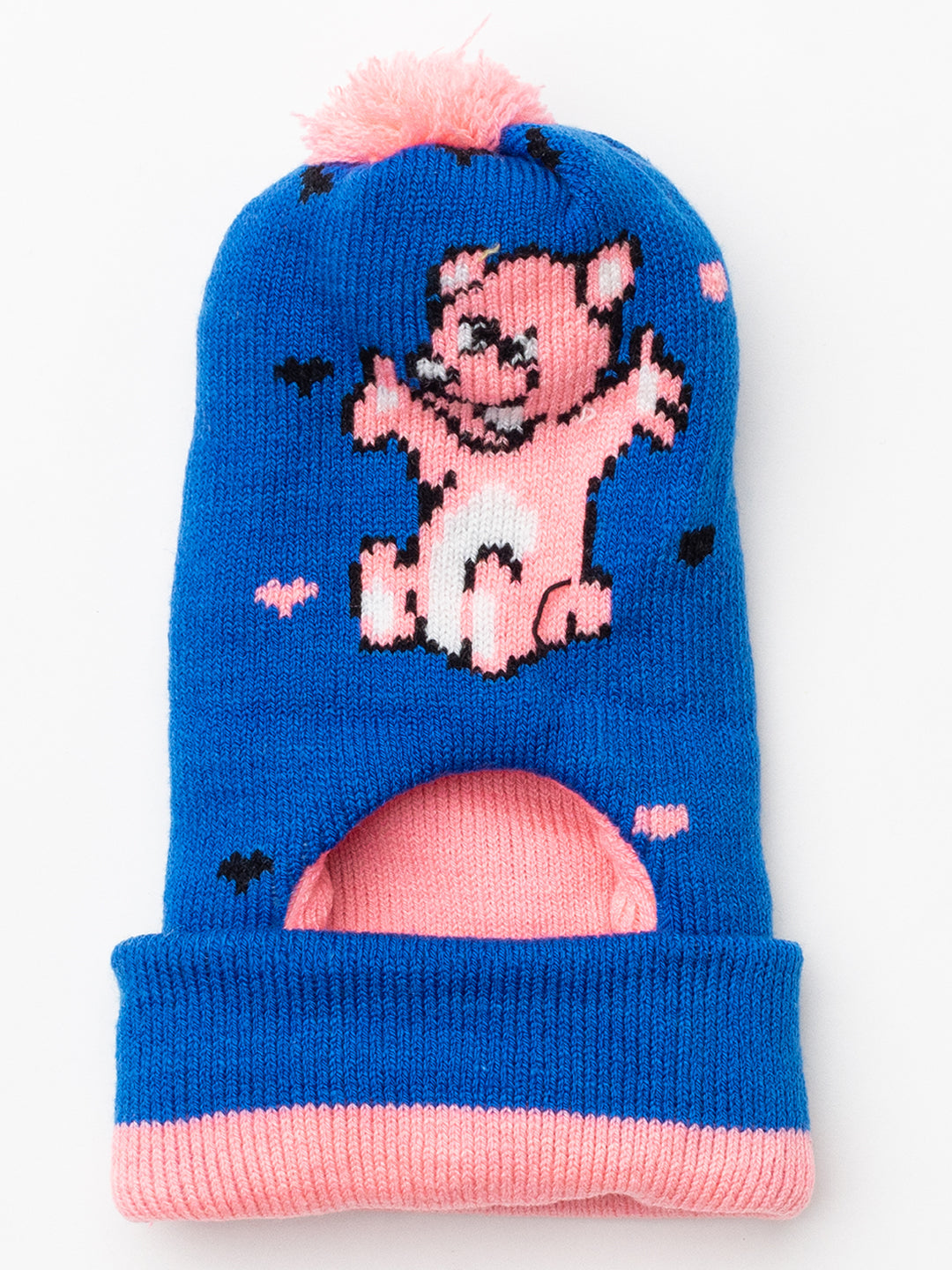 Woolen Kid's Monkey cap- Blue |Amoldo