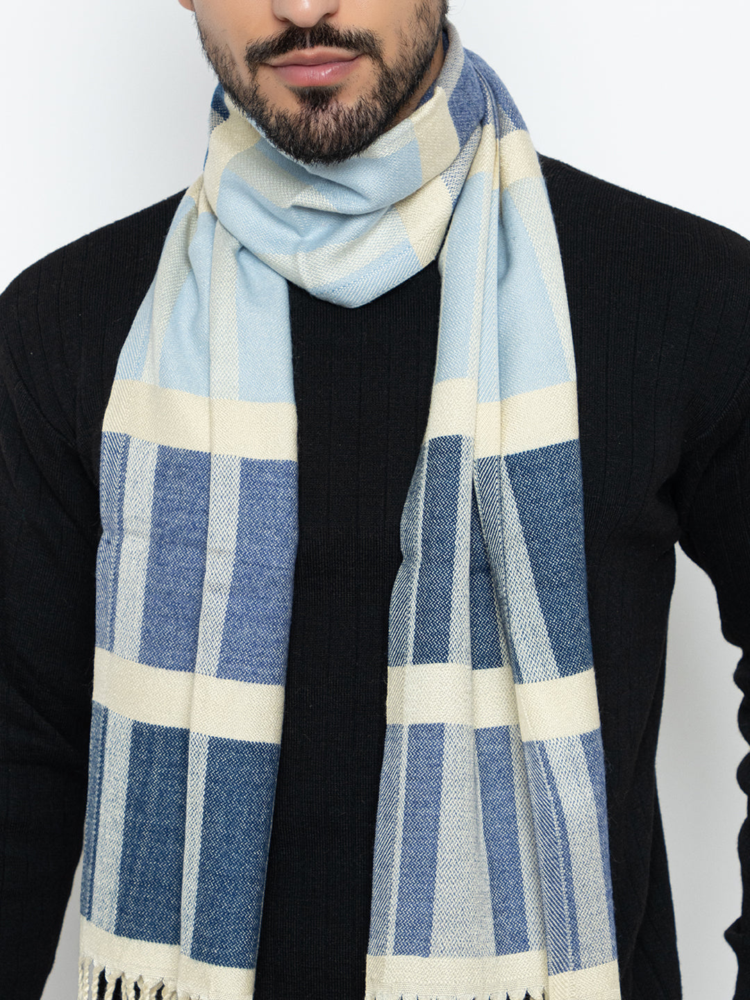 Woolen Boxed Muffler- Sky Blue | Amoldo