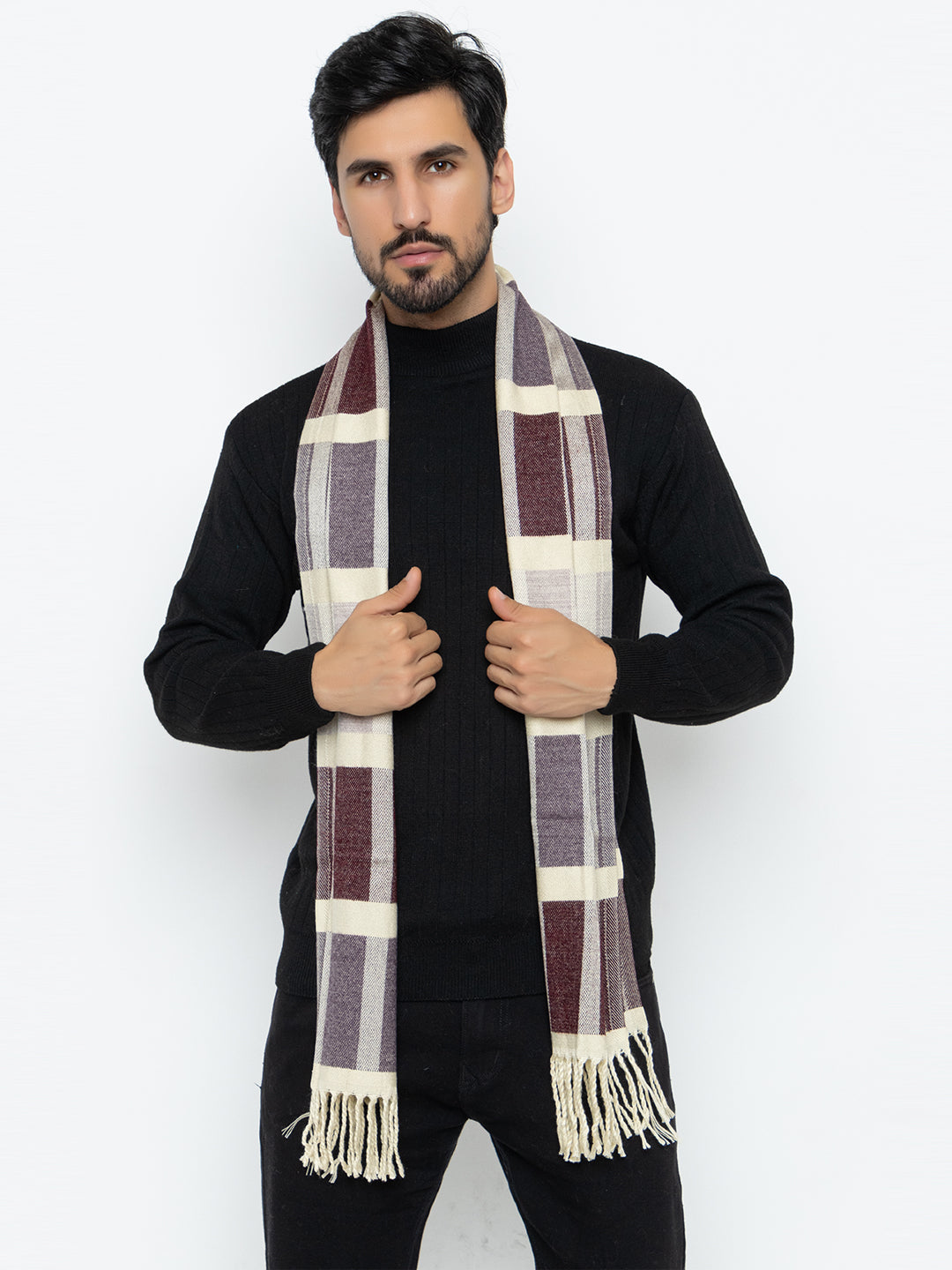 Woolen Boxed Muffler- Purple | Amoldo