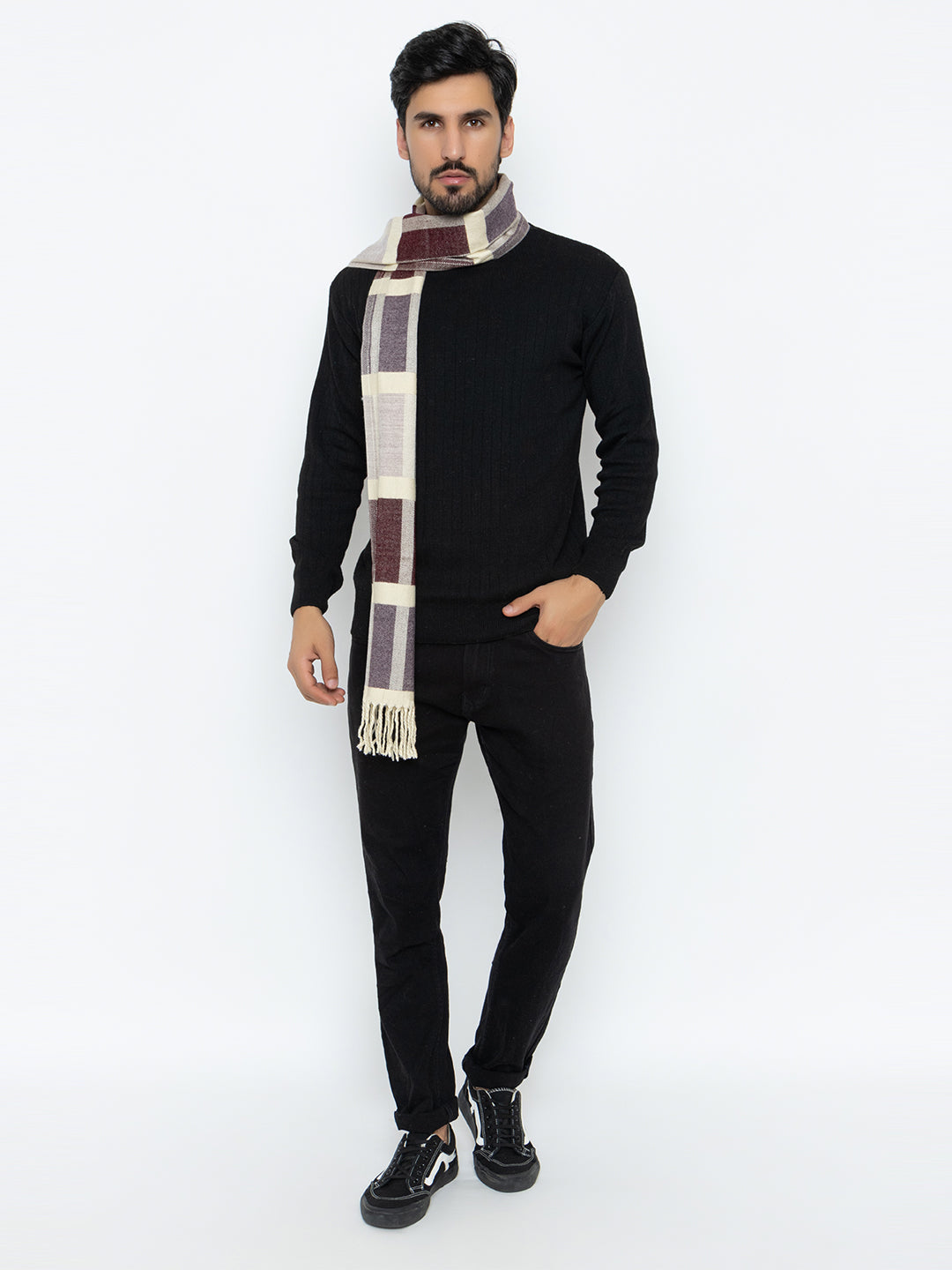 Woolen Boxed Muffler- Purple | Amoldo