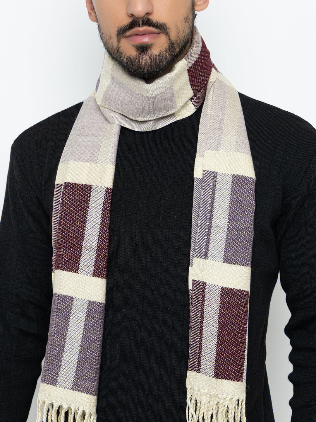 Woolen Boxed Muffler- Purple | Amoldo