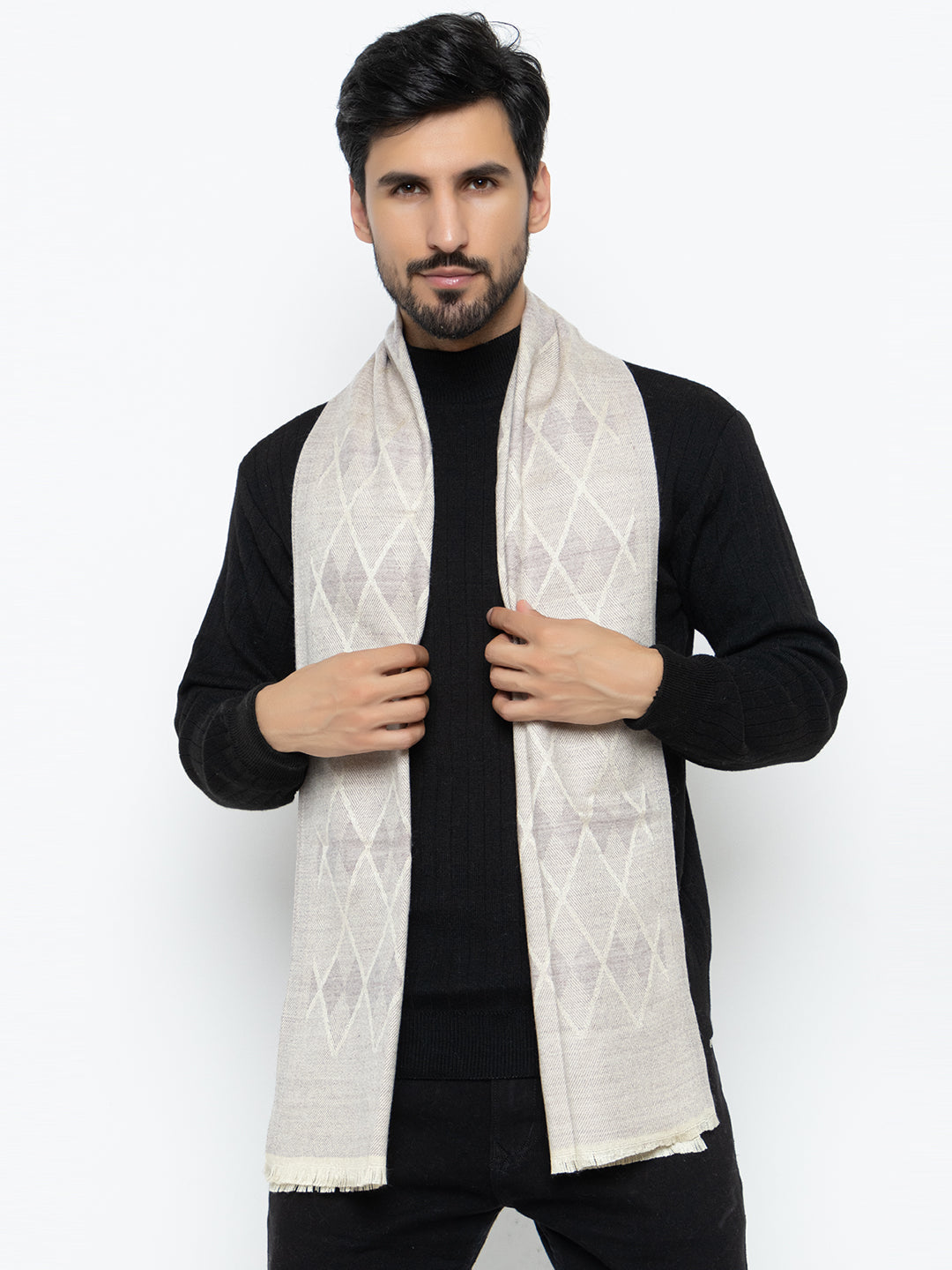 Woolen Diamond Muffler- Light Purple | Amoldo