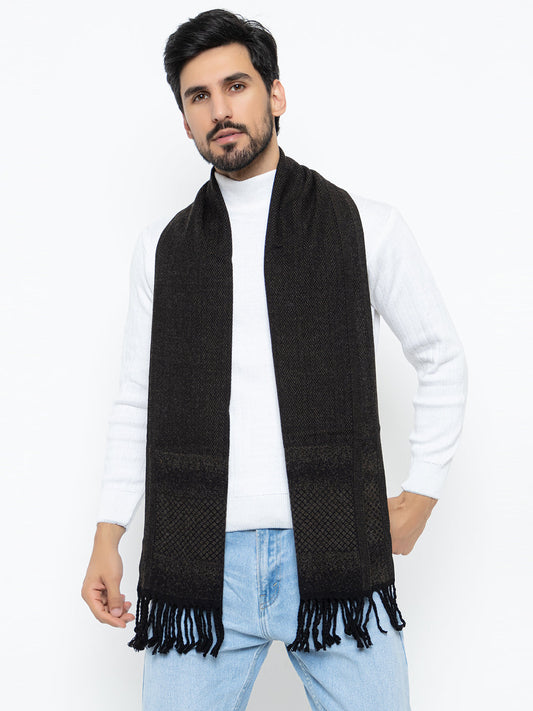 Woolen Sketch Design Muffler- Brown | Amoldo