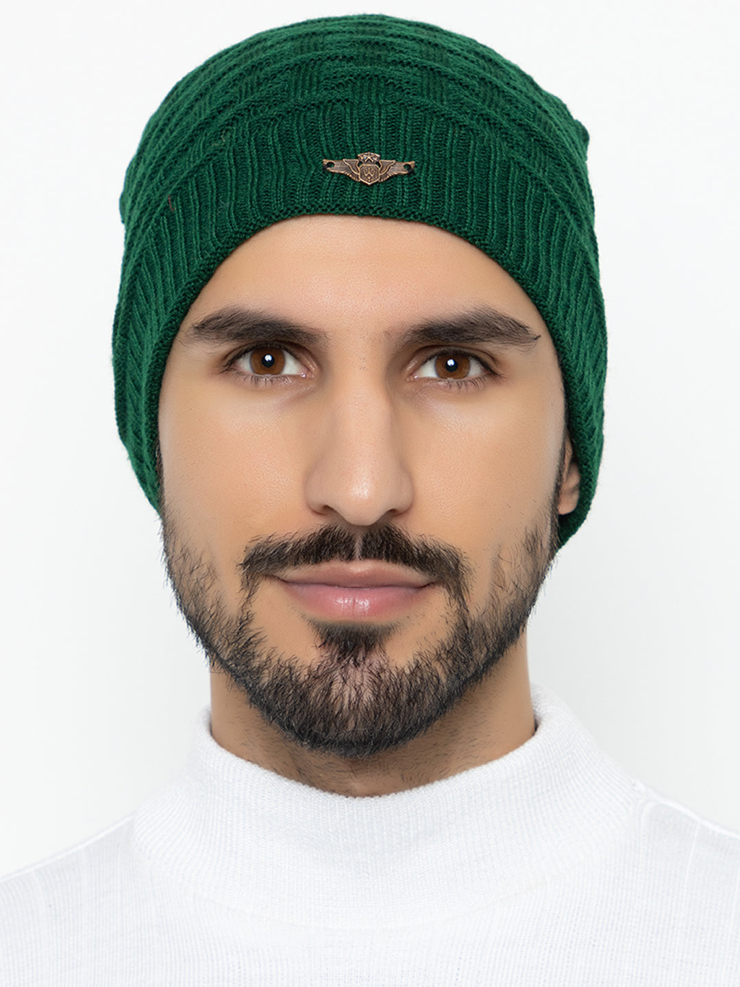 Amoldo unisex Soft and Warm Olive Winter Woolen Long Beanie cap