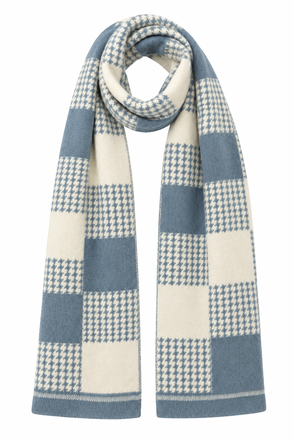 Unisex Winter Muffler Scarf for Men and Women with Checkered Pattern | Blue