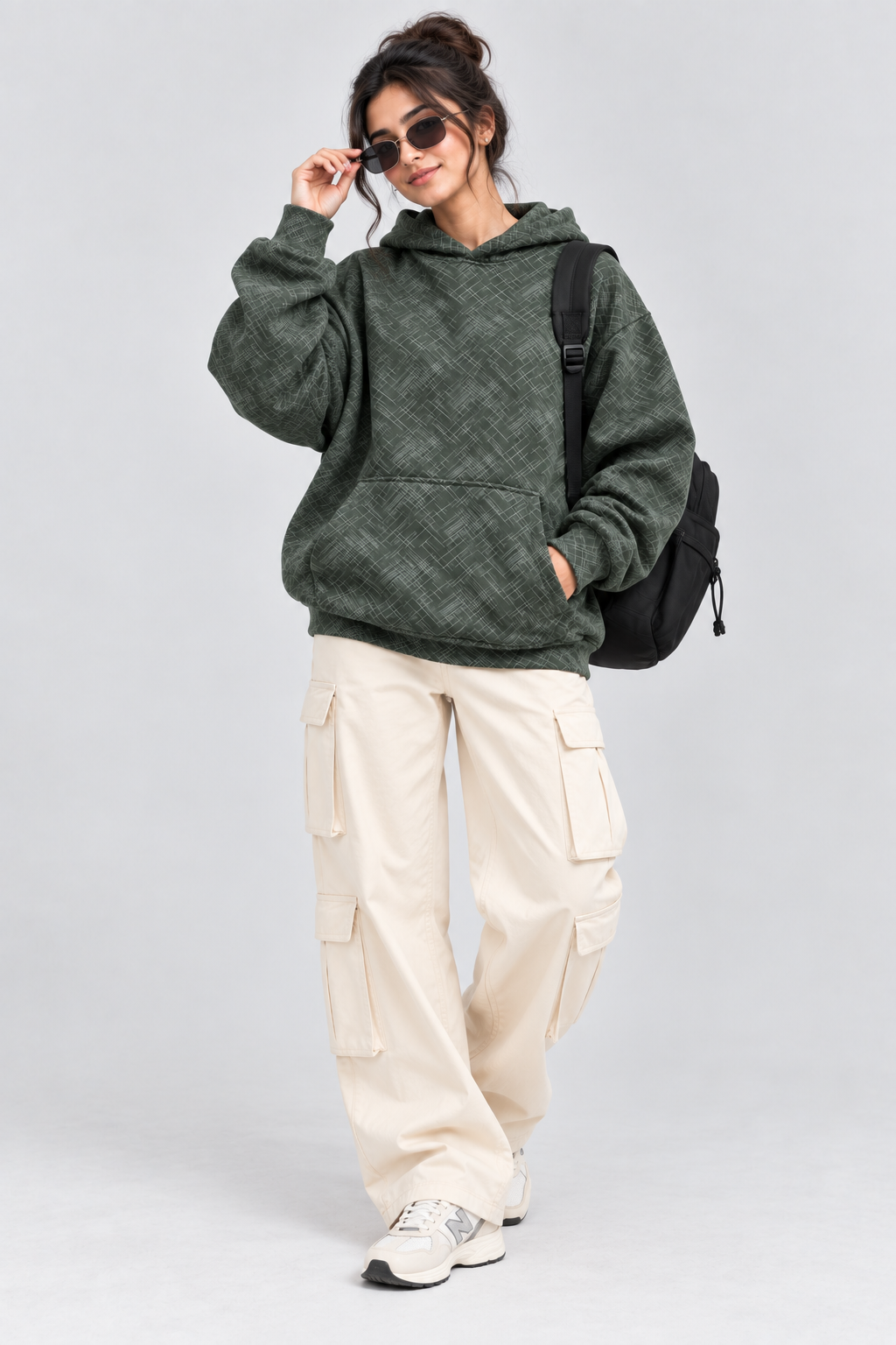 Women's Oversized 400+ GSM Hooded Sweatshirt | Olive