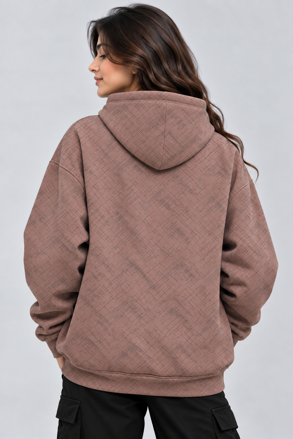 Women's Oversized 400+ GSM Hooded Sweatshirt | Mauve