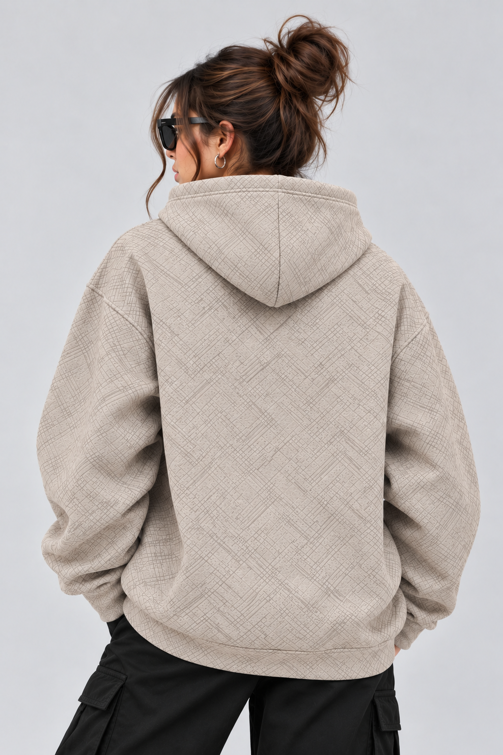 Women's Oversized 400+ GSM Hooded Sweatshirt | Cream