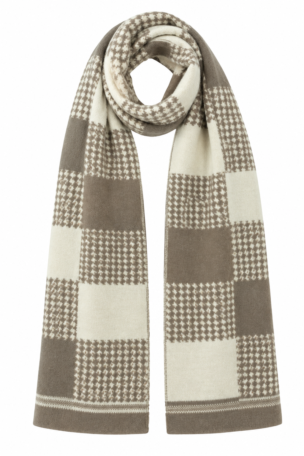 Unisex Winter Muffler Scarf for Men and Women with Checkered Pattern | Dark Grey