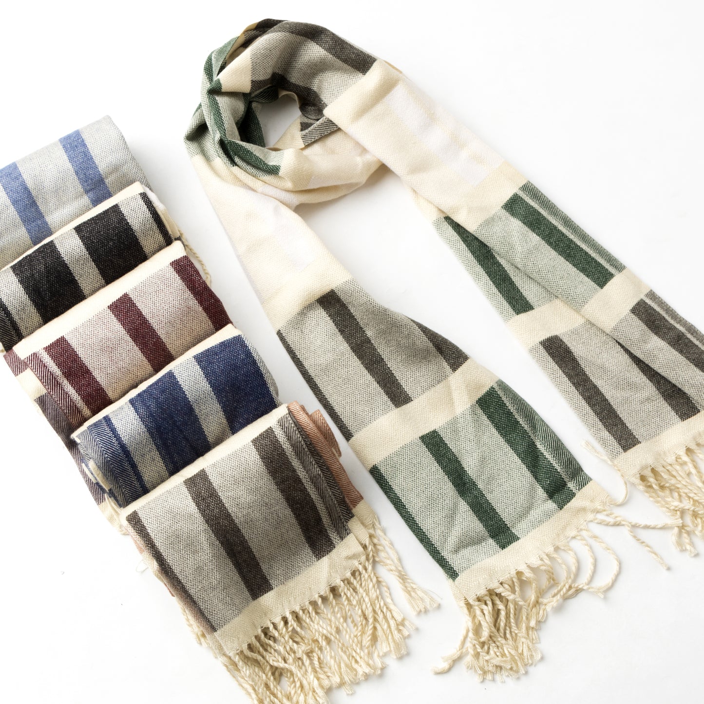 Woolen Boxed Muffler- Olive | Amoldo