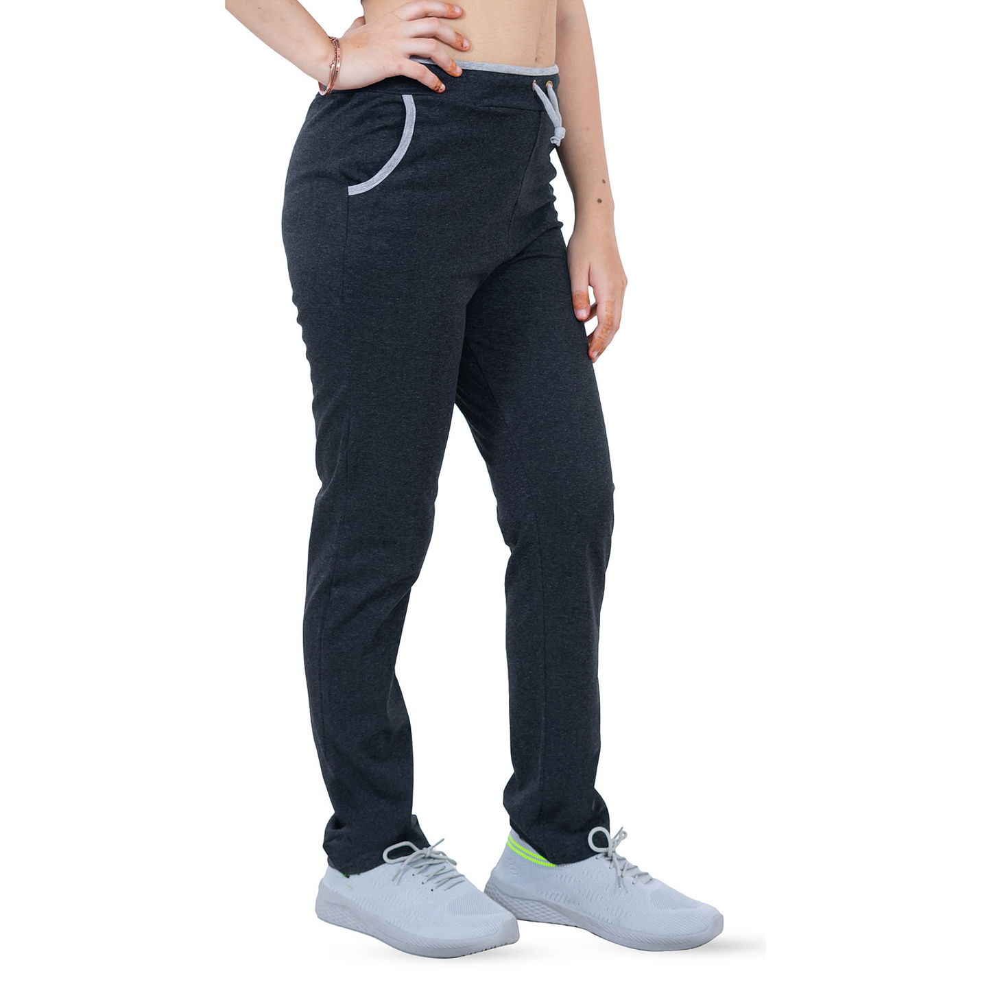 Women's Cotton Sports Lower- Grey | AMOLDO