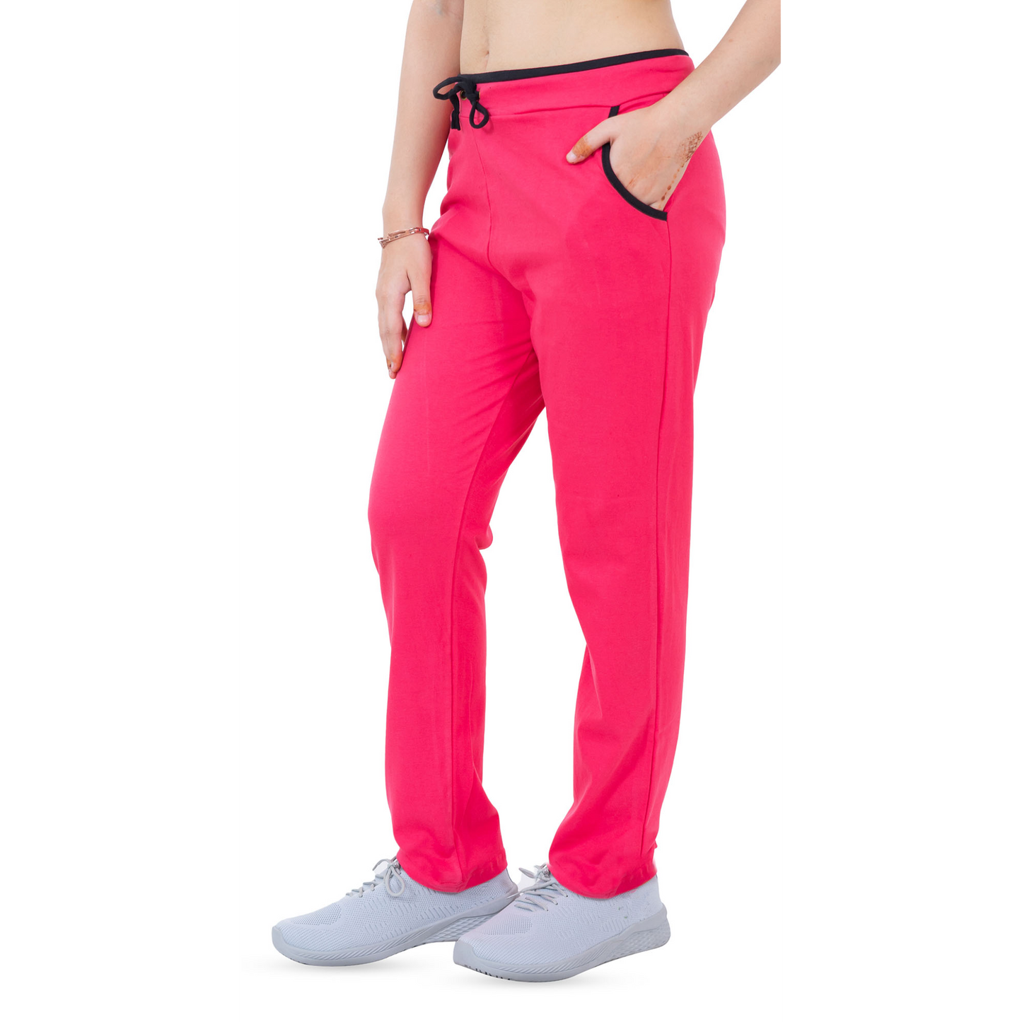 Women's Cotton Sports Lower- Pink | AMOLDO