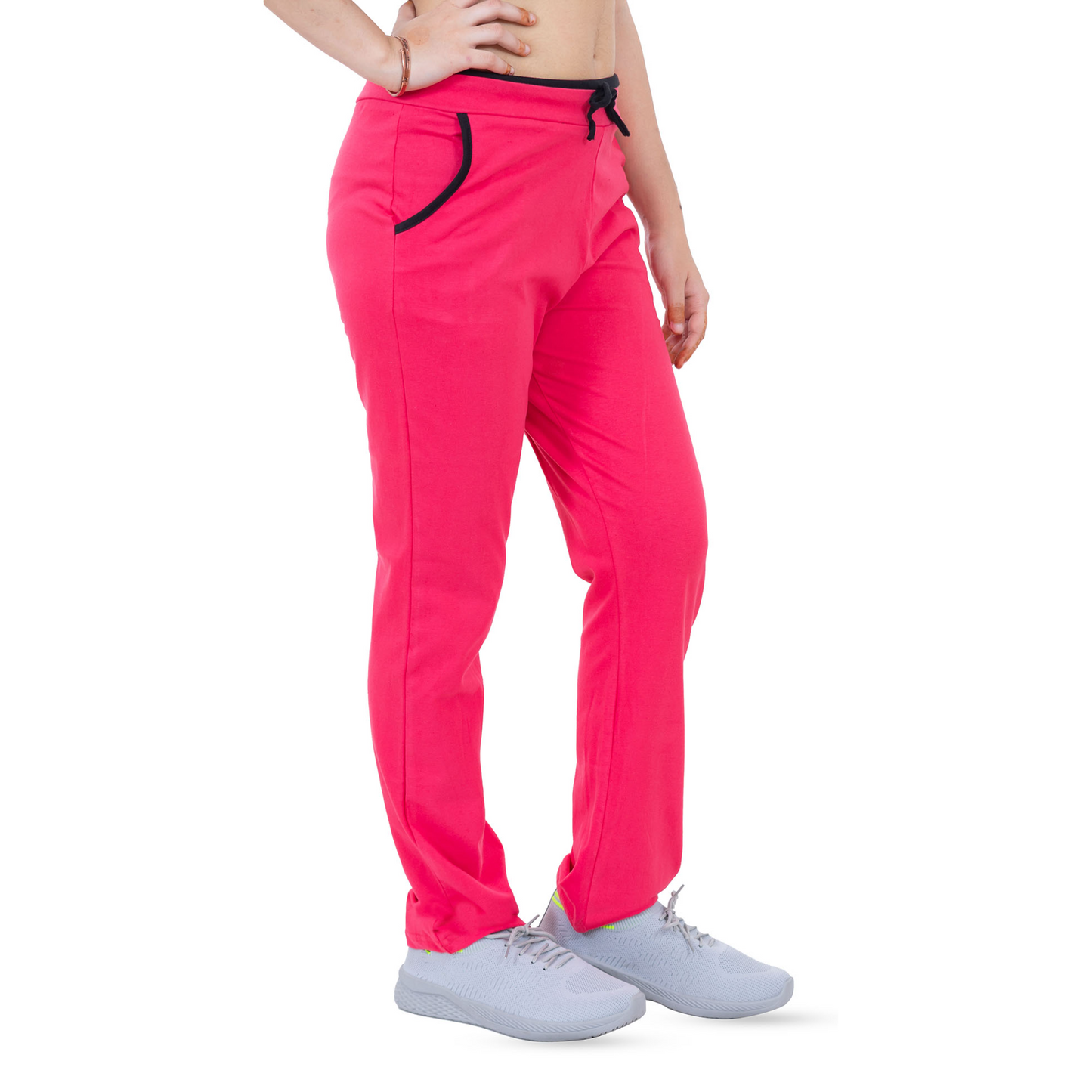 Women's Cotton Sports Lower- Pink | AMOLDO