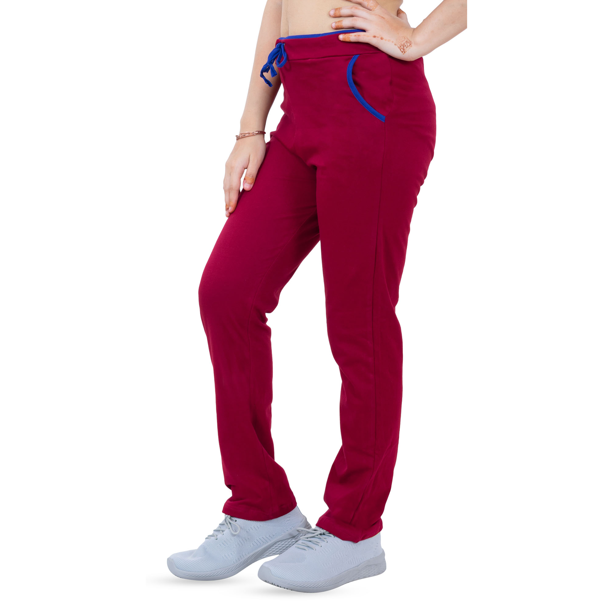 Women's Cotton Sports Lower- Maroon | AMOLDO
