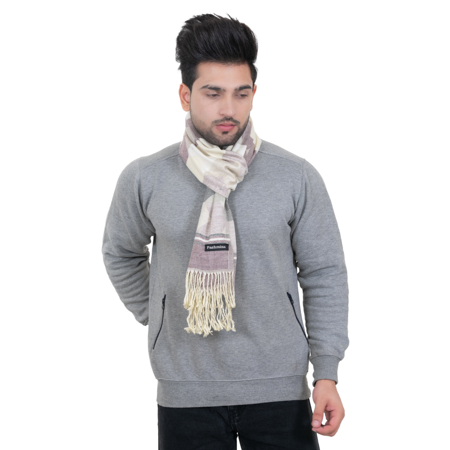 Woolen Arrow Muffler- Purple | Amoldo