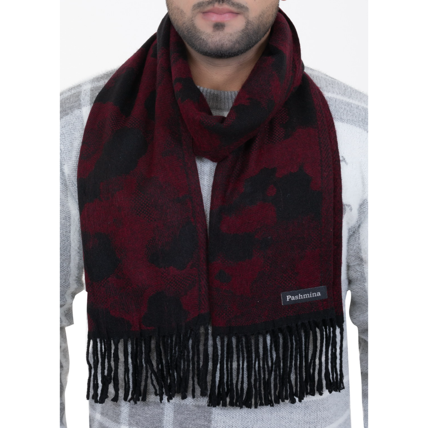 Woolen Winter Muffler - Maroon | Amoldo