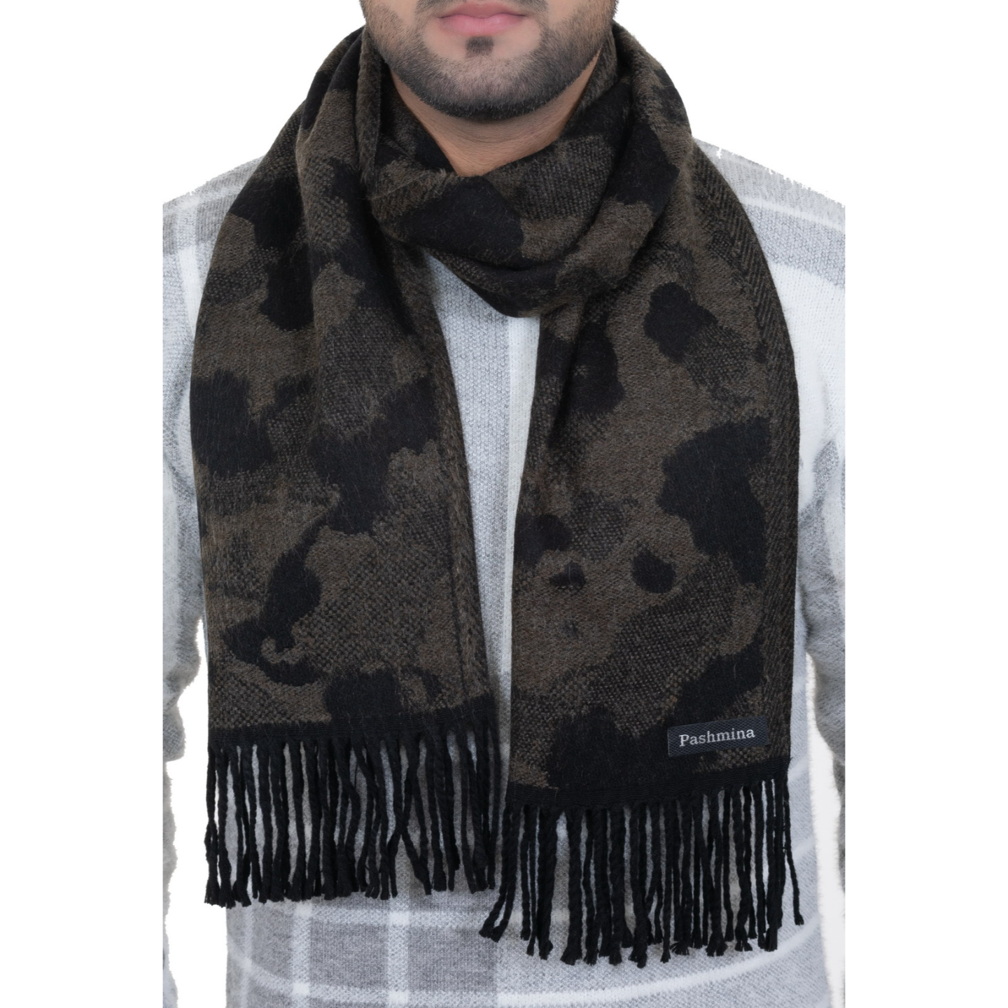 Woolen Winter Muffler - Brown | Amoldo