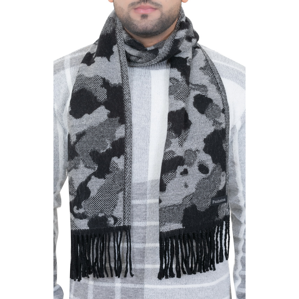 Woolen Winter Muffler - Grey | Amoldo
