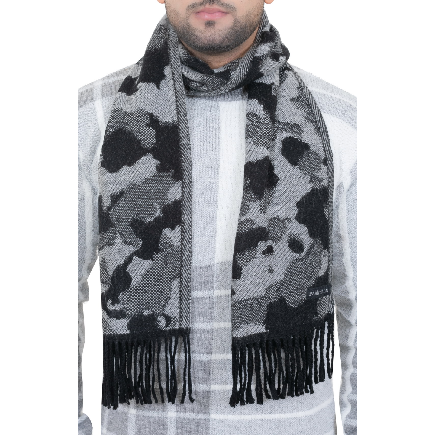 Woolen Winter Muffler - Grey | Amoldo