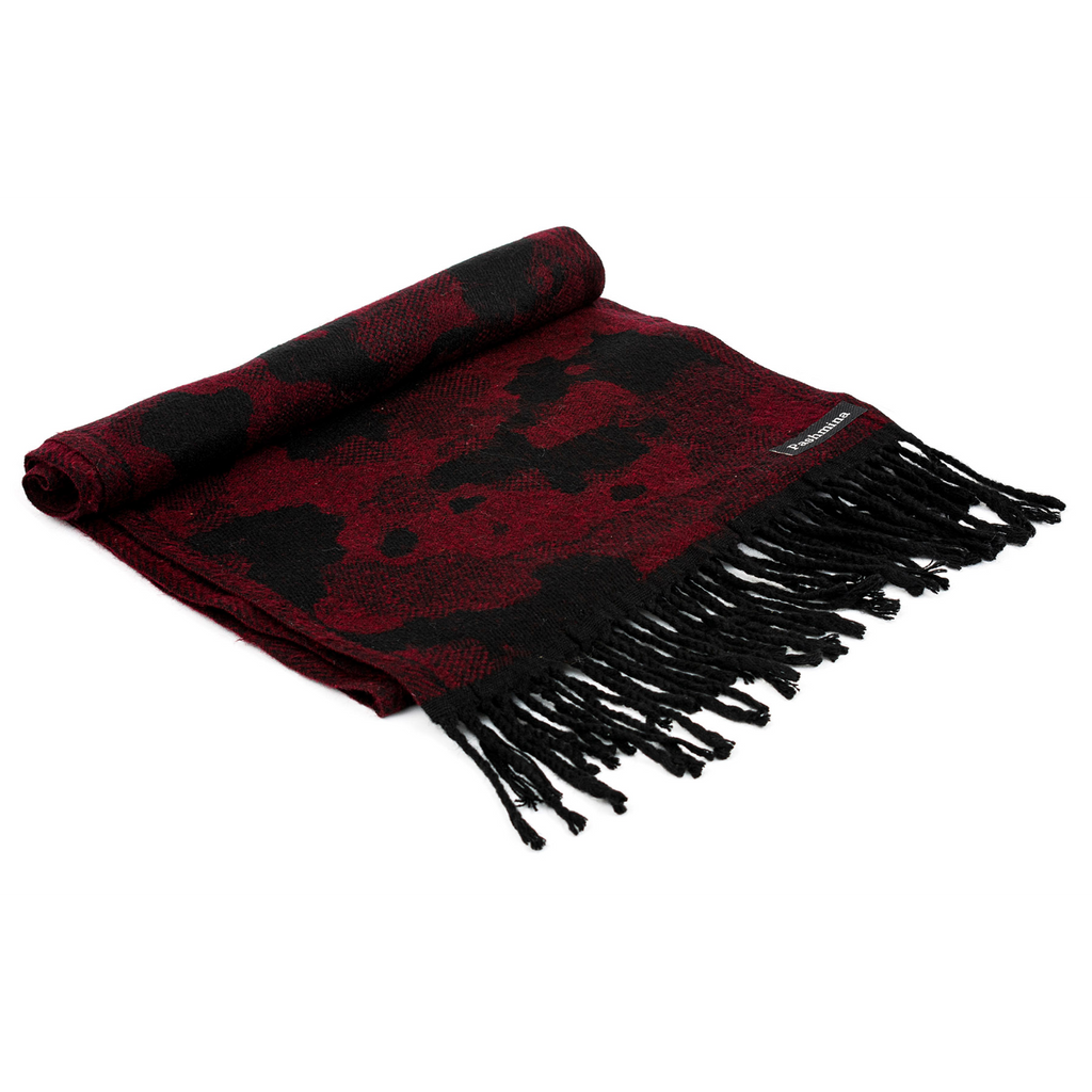 Woolen Winter Muffler - Maroon | Amoldo