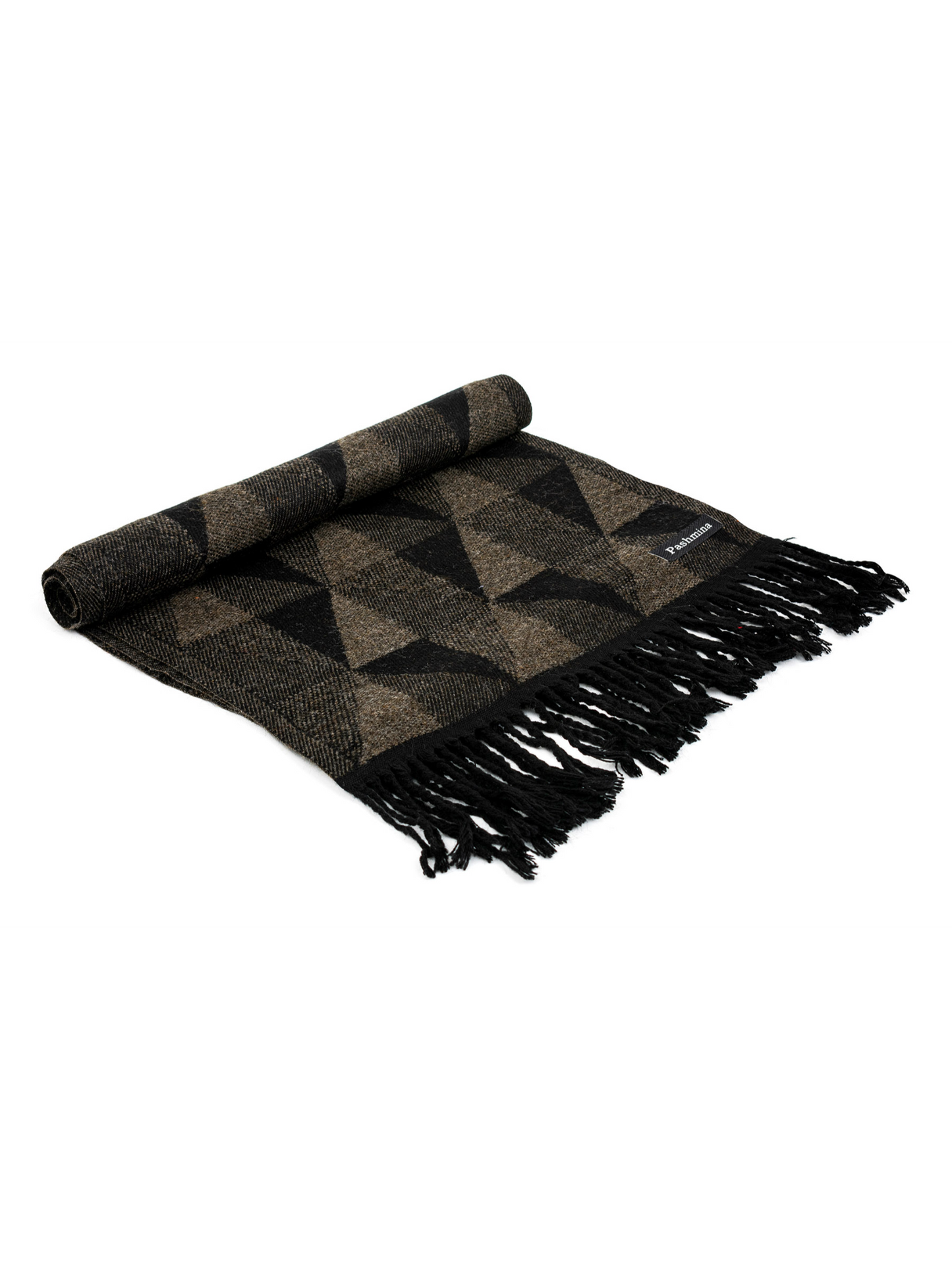 Woolen Geometric Muffler- Brown | Amoldo