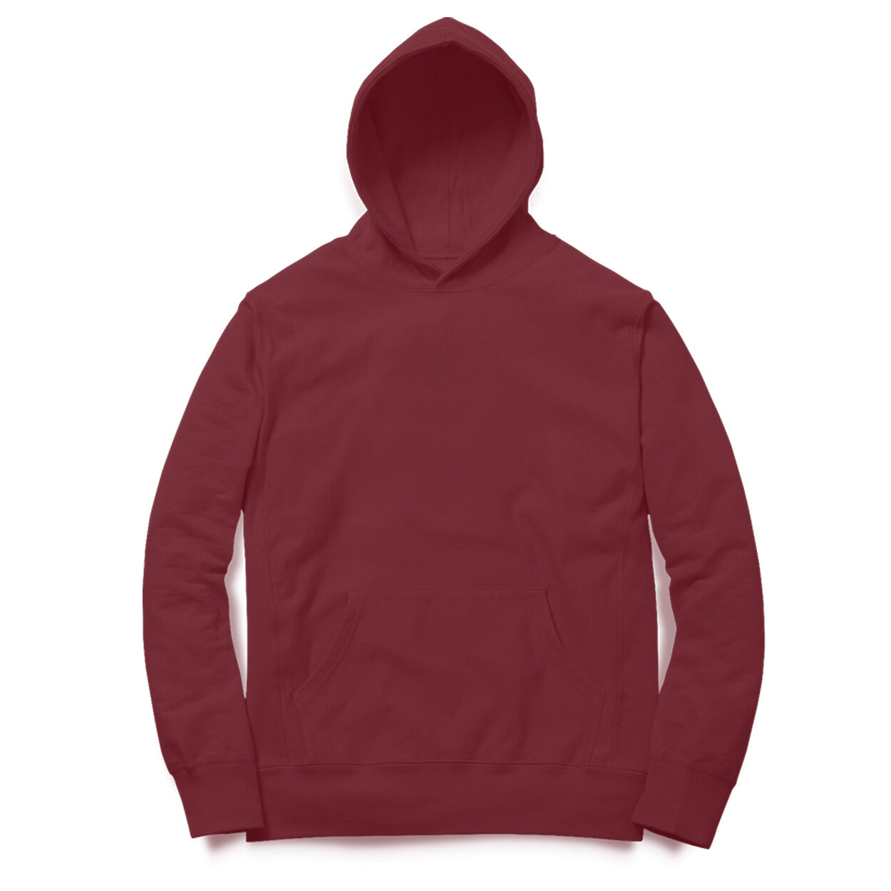 Unisex Solid Hoodie - Maroon