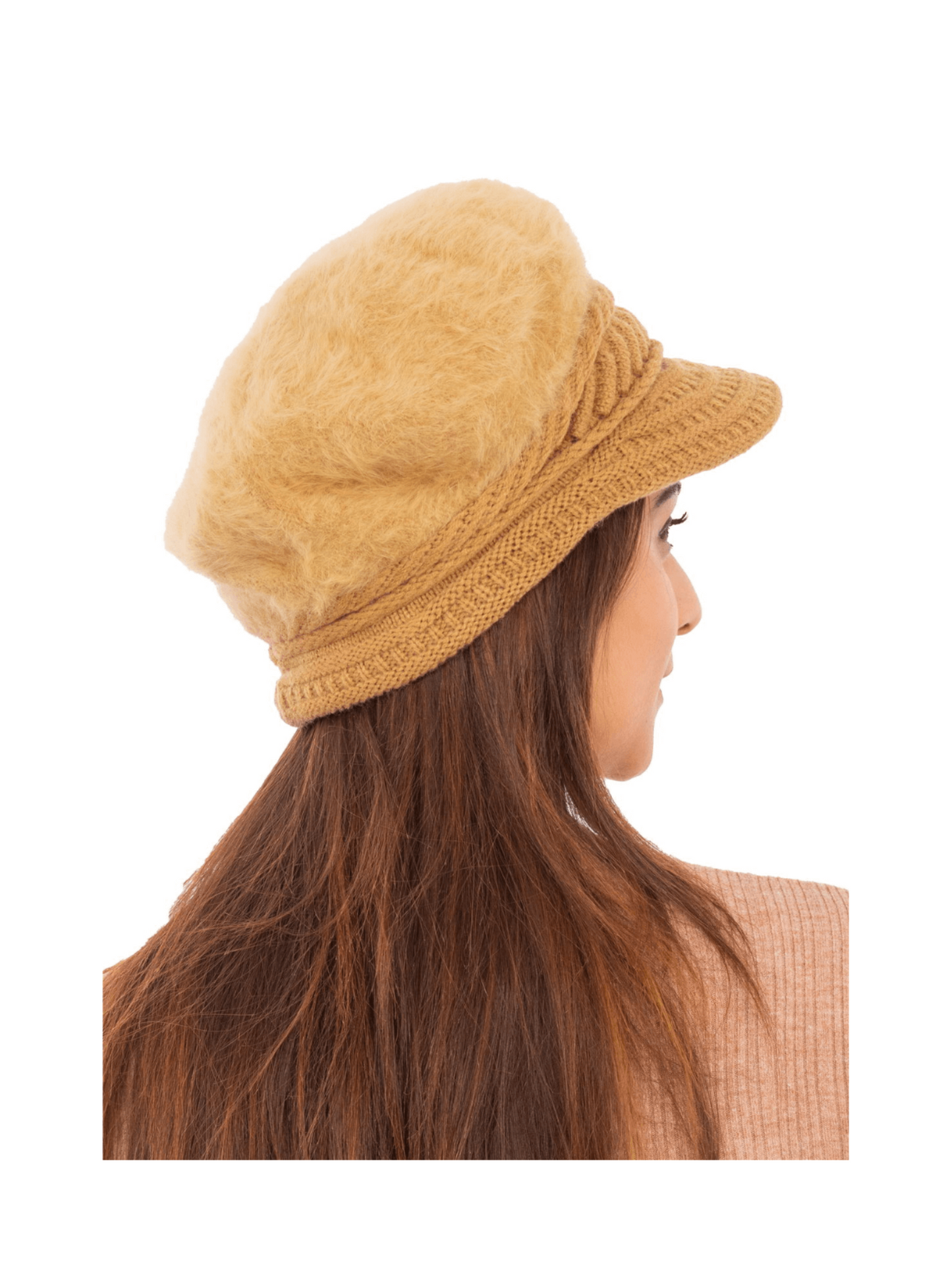 Woolen Knitted Beret Hat- Beige | AMOLDO