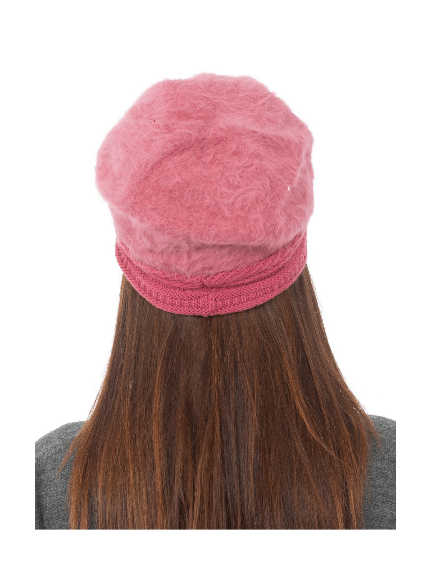 Woolen Knitted Beret Hat- Dark Pink | AMOLDO