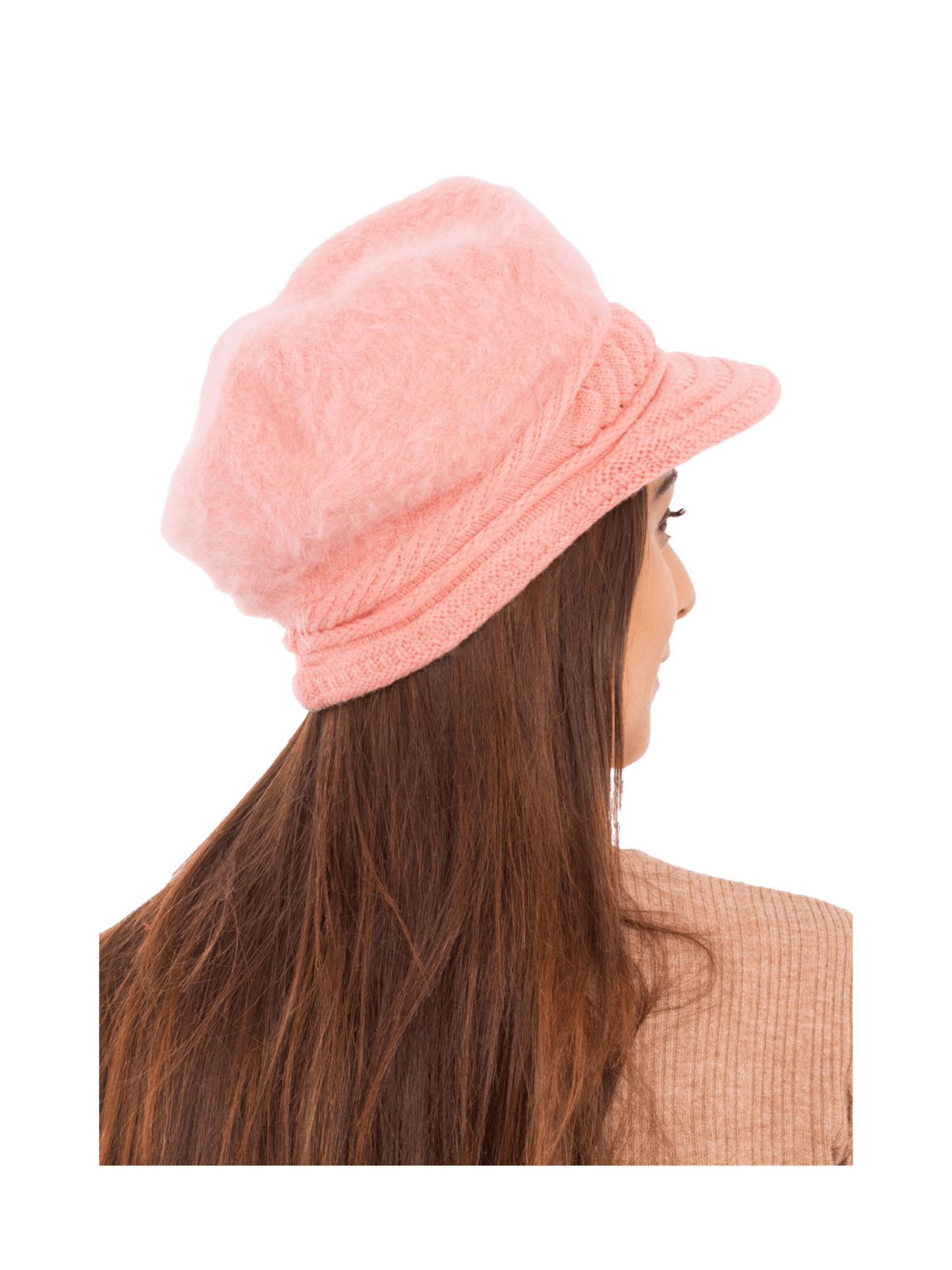 Woolen Knitted Beret Hat- Pink | AMOLDO