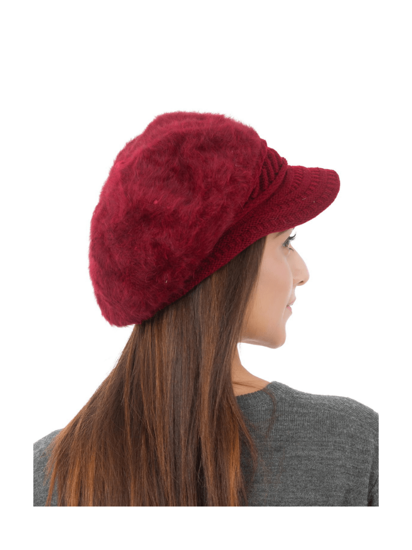 Woolen Knitted Beret Hat- Maroon | AMOLDO