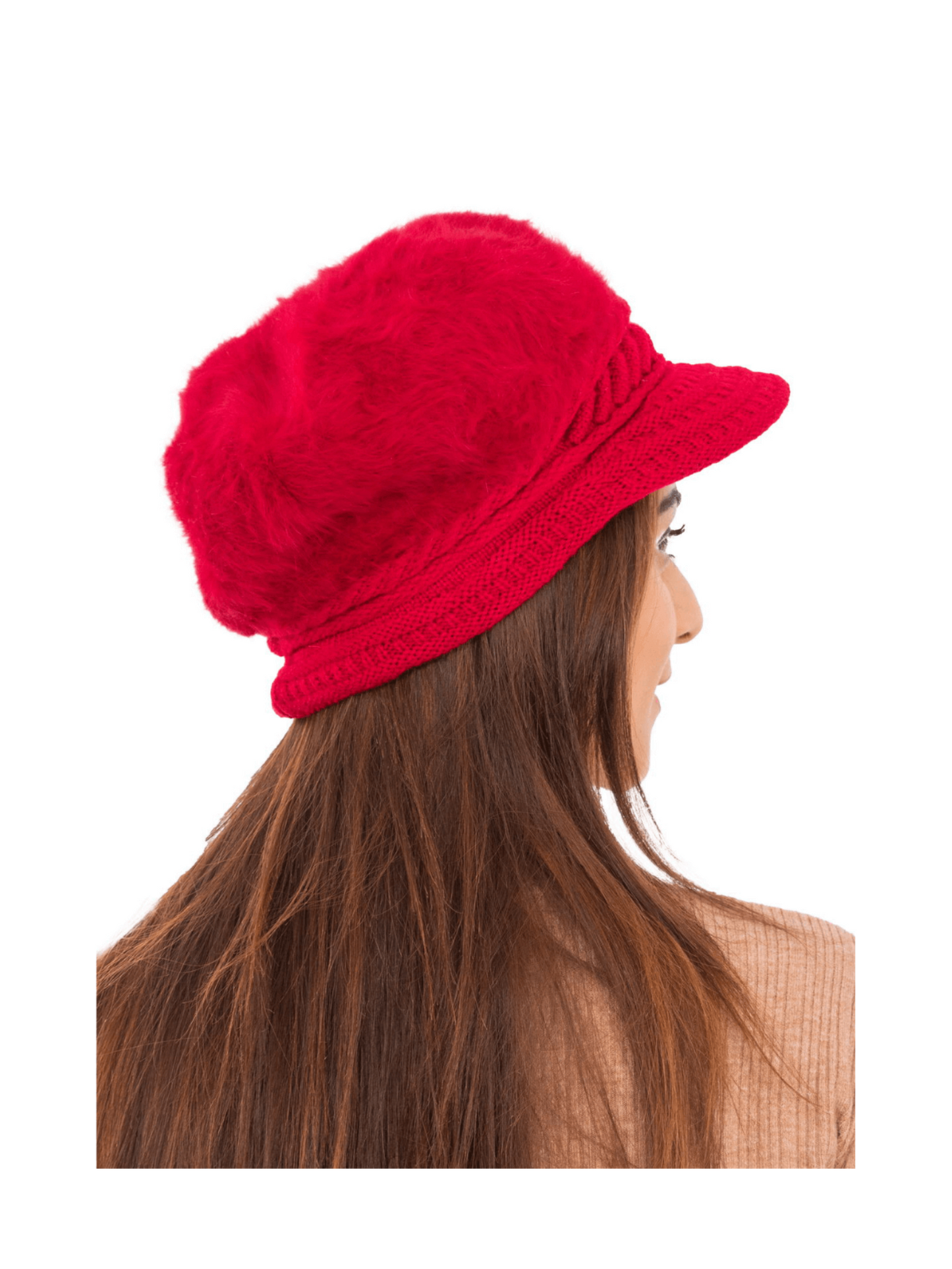 Woolen Knitted Beret Hat- Red | AMOLDO